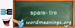 WordMeaning blackboard for spare-tire